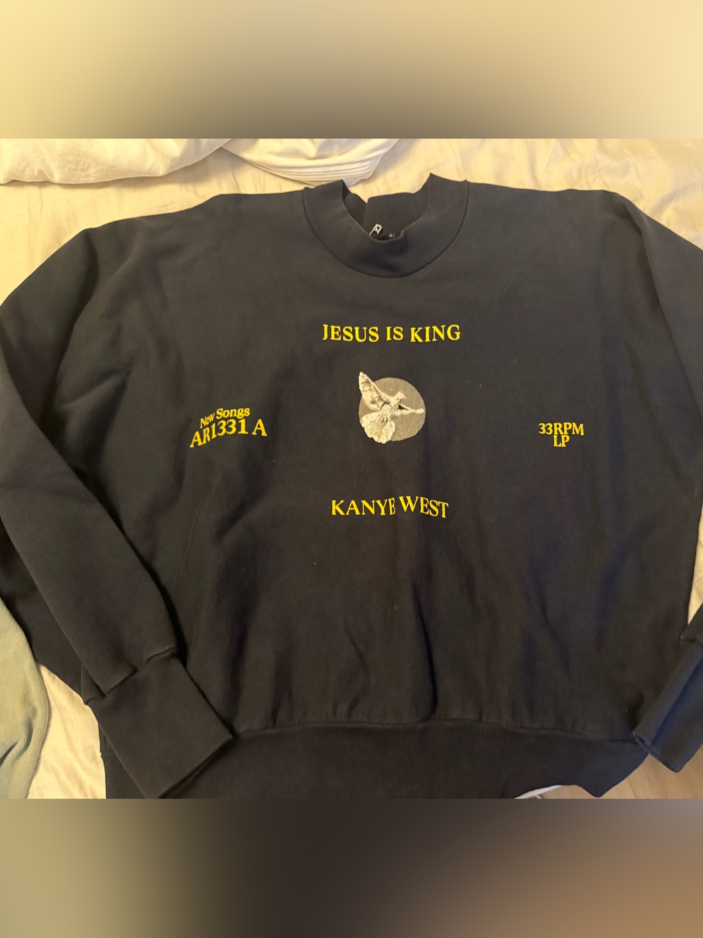 KANYE WEST Black 'Jesus Is King' Crewneck Sweatshirts and t-shirt